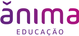 Logotipo de Ânima Educação, con la palabra "Ânima" en minúsculas moradas y rosas degradadas y una pequeña marca de acento morada sobre la letra "a". Debajo, "Educação" está escrito en mayúsculas moradas. El fondo es transparente.
