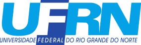 El logotipo muestra las letras "UFRN" en un diseño estilizado con tonos azules. El texto "UNIVERSIDADE FEDERAL DO RIO GRANDE DO NORTE" aparece debajo en letras mayúsculas más pequeñas.