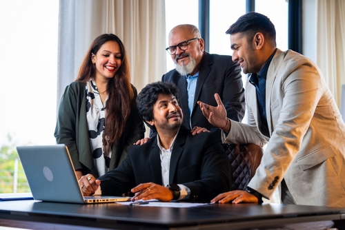 Indian,Asian,Group,Of,Successful,Corporate,Professionals,In,Formal,Attire